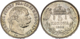 Hungary 5 Korona 1908 KB