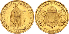 Hungary 20 Korona 1914 KB