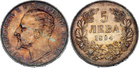 Bulgaria 5 Leva 1894 KB
