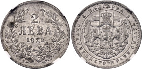 Bulgaria 2 Leva 1923 NGC MS62