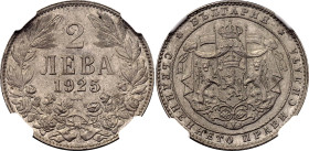 Bulgaria 2 Leva 1925 NGC MS64