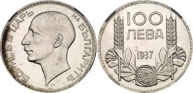 Bulgaria 100 Leva 1937 NGC MS64