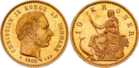 Denmark 10 Kroner 1900 VBP