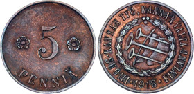 Finland 5 Pennia 1918