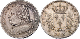 France 5 Francs 1815 M Overdate R