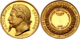 France Dijon Gold Award Medal "Napoleon III - Animal Husbandry" 1863