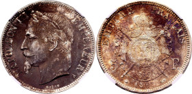 France 5 Francs 1867 A NGC MS62