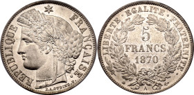 France 5 Francs 1870 A PCGS MS63