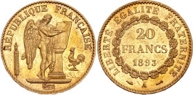 France 20 Francs 1893 A