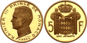 Monaco 5 Francs 1966 Pattern