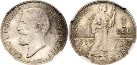 Romania 1 Leu 1914 NGC MS66