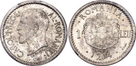 Romania 1 Leu 1914 Pattern PCGS SP64 Top Pop