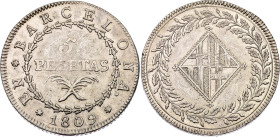 Spain Catalonia 5 Pesetas 1809
