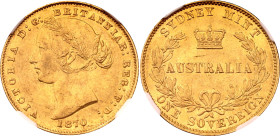 Australia 1 Sovereign 1870 NGC MS60