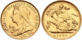 Australia 1/2 Sovereign 1900 S