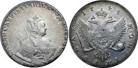 Russia 1 Rouble 1744 ММД Undescribed Type NGC AU