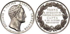 Russia Silver Medal "To the Capture of Varna" 1828 R1