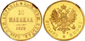 Russia - Finland 10 Markkaa 1879 S NGC MS63