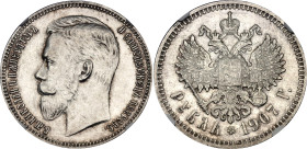 Russia 1 Rouble 1907 ЭБ NGC MS61