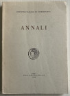AA.VV. Annali 36 Istituto Italiano di Numismatica. Roma 1989. Brossura ed. pp. 271, tavv. XXIX in b/n. Sommario: Gabba E. Allora i Romani conobbero pe...