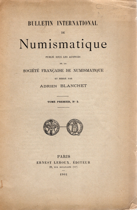 AA.-VV. - Bulletin International de Numismatique. Tome premier N 2. Paris, 1902....