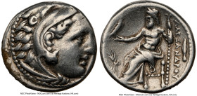 MACEDONIAN KINGDOM. Alexander III the Great (336-323 BC). AR drachm (16mm, 12h). NGC Choice VF. Early posthumous issue of Teos, ca. 323-319 BC. Head o...