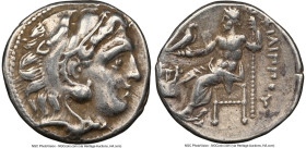 MACEDONIAN KINGDOM. Philip III Arrhidaeus (323-317 BC). AR drachm (17mm, 11h). NGC Choice VF. Early posthumous issue of Colophon, ca. 323-319 BC. Head...