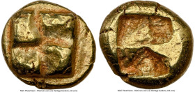 IONIA. Uncertain mint. Ca. 625-550 BC. EL sixth-stater or hecte (10mm, 2.51 gm). NGC XF 5/5 - 5/5. Phocaic standard. Clockwise tetraskelion pattern on...