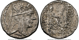 ARMENIAN KINGDOM. Tigranes II the Great (95-56 BC). AR tetradrachm (25mm, 15.46 gm, 12h). NGC Choice XF 5/5 - 2/5. Tigranocerta, ca. 80-68 BC. Diademe...