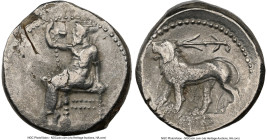 SELEUCID KINGDOM. Seleucus I Nicator, as Satrap (312-281 BC). AR stater (21mm, 15.76 gm, 1h). NGC Choice VF 3/5 - 4/5, overstruck. Babylon II, the "Na...