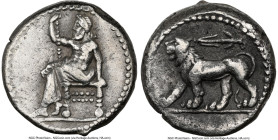 SELEUCID KINGDOM. Seleucus I Nicator, as Satrap (312-281 BC). AR stater (22mm, 15.94 gm, 7h). NGC Choice VF 4/5 - 2/5, overstruck. Babylon II, the "Na...