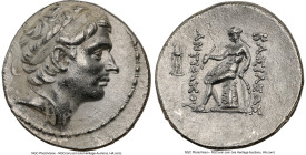 SELEUCID KINGDOM. Antiochus III the Great (222-187 BC). AR tetradrachm (28mm, 17.12 gm, 12h). NGC Choice AU 5/5 - 3/5. Antioch on the Orontes, Series ...