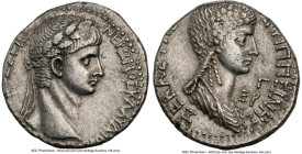 SYRIA. Antioch. Nero (AD 54-68). AR tetradrachm (25mm, 15.10 gm, 12h). NGC Choice XF 3/5 - 4/5. Dated Caesarean Era Year 105 and Regnal Year 3 (AD 56/...