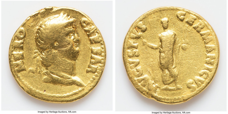 Nero, as Augustus (AD 54-68). AV aureus (18mm, 7.02 gm, 5h). Fine, repaired. Rom...