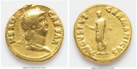 Nero, as Augustus (AD 54-68). AV aureus (18mm, 7.02 gm, 5h). Fine, repaired. Rome, ca. AD 64-65. NERO-CAESAR, laureate, bearded head of Nero right / A...
