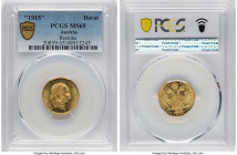 Franz Joseph I gold Restrike Ducat 1915 MS65 PCGS, Vienna mint, KM2267, Fr-494. HID09801242017 © 2024 Heritage Auctions | All Rights Reserved