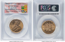 George V gold 10 Dollars 1914 MS64 PCGS, Ottawa mint, KM27, Fr-3. Canadian Gold Reserve. HID09801242017 © 2024 Heritage Auctions | All Rights Reserved...