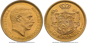 Christian X gold 10 Kroner 1913 (h)-VBP/AH MS65 NGC, Copenhagen mint, KM816. HID09801242017 © 2024 Heritage Auctions | All Rights Reserved