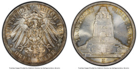 Saxony. Friedrich August III Pair of Certified 3 Marks 1913-E PCGS, 1) 3 Mark 1913-E - MS65 2) 3 Mark 1913-E - PR61 Muldenhutten mint, KM275, J-140. H...