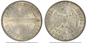 Weimar Republic "Zeppelin" 3 Mark 1930-A MS64 PCGS, Berlin mint, KM67, J-342. Graf Zeppelin Flight. HID09801242017 © 2024 Heritage Auctions | All Righ...