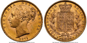 Victoria gold "Shield" Sovereign 1871 MS63 NGC, KM736.2, S-3853B. Die #31. HID09801242017 © 2024 Heritage Auctions | All Rights Reserved