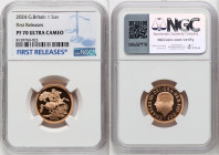 Charles III gold Proof Sovereign 2024 PR70 Ultra Cameo NGC, Mintage: 9,260. First Releases. HID09801242017 © 2024 Heritage Auctions | All Rights Reser...