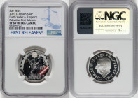 Charles III silver Colorized Proof "Darth Vader & Emperor Palpatine" 50 Pence 2023 PR69 Ultra Cameo NGC, Mintage: 12,510. Star Wars series. First Rele...