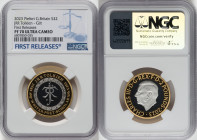 Charles III gilt-silver Proof Piefort "JRR Tolkien – 50th Anniversary of Death" 2 Pounds 2023 PR70 Ultra Cameo NGC, Mintage: 2,410. Edge Inscription: ...