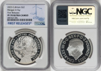 Charles III silver Proof "Morgan le Fay" 2 Pounds (1 oz) 2023 PR70 Ultra Cameo NGC, Mintage: 2,510. Myths and Legends series. First Releases. HID09801...