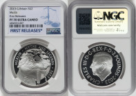 Charles III silver Proof "Merlin" 2 Pounds (1 oz) 2023 PR70 Ultra Cameo NGC, Mintage: 2,510. Myths and Legends series. First Releases. HID09801242017 ...