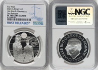 Charles III silver Proof "Han Solo & Chewbacca" 2 Pounds (1 oz) 2024 PR70 Ultra Cameo NGC, Mintage: 3,010. Star Wars series. First Releases. HID098012...