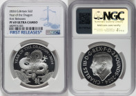 Charles III silver Proof "Year of the Dragon" 2 Pounds (1 oz) 2024 PR69 Ultra Cameo NGC, Mintage: 5,008. Lunar Series. First Releases. HID09801242017 ...