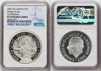 Charles III silver Proof "Morgan le Fay" 5 Pounds (2 oz) 2023 PR70 Ultra Cameo NGC, Mintage: 510. Myths and Legends series. First Releases. HID0980124...