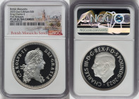 Charles III silver Proof "King Charles II" 5 Pounds (2 oz) 2023 PR69 Ultra Cameo NGC, Mintage: 606. British Monarchs series. First Releases. HID098012...